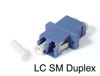 LC SM DUPLEX PANEL COUPLER (also fits SC simplex panel cutout)