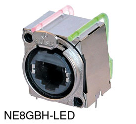 NEUTRIK NE8FBH-LED ETHERCON Panel mounting, horizontal PCB, LEDs