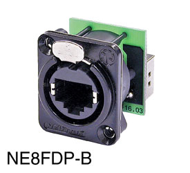 NEUTRIK NE8FDP-B-D ETHERCON Panel mount, blk, back-to-back feedthrough (pack of 20)