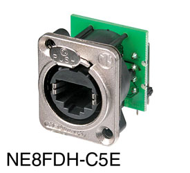 NEUTRIK NE8FDH-C5E ETHERCON Panel mounting, horizontal PCB, Cat5E receptacle