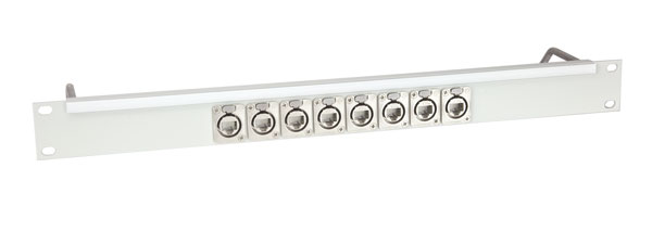 CANFORD ETHERCON TERMINATION PANEL 1U 1x8, CAT6A IDC, grey