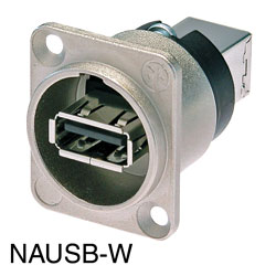 NEUTRIK NAUSB-W USB2.0 Panel mounting, back-to-back feedthrough