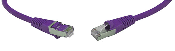 CAT6A SCREENED PATCHCORD RJ45-RJ45-0.5m, violet