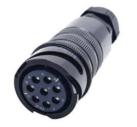 TEN47 PA-COM8LF01-SD PA-COM MULTIPIN CONNECTOR Inline, female, solder type