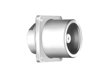 LEMO 3T TRIAX Panel socket, extended shell, square flange, open rear termination (EBC.3T.675.CTL)