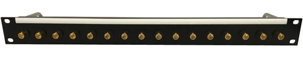 CANFORD BNC TERMINATION PANEL 1U, 1x16, 12G 4K, black, gold