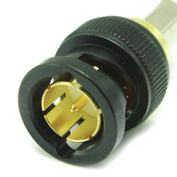 COAX CONNS 10-005-W126-FR BNC 12G UHD Male cable, crimp, 75 ohm, black, SDV-UHD-LFH
