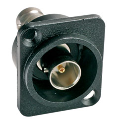 CANFORD D-SERIES Recessed BNC (double-sided), 50 ohm, black