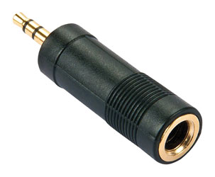 LINDY 35621 STEREO HEADPHONE ADAPTER  6.35mm female to 3.5mm male