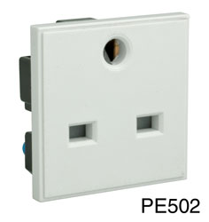 RPP EASYCLIP MODULE PE502 13A UK non-standard socket, full module, white