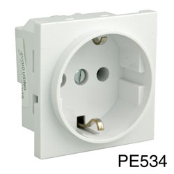 RPP EASYCLIP MODULE PE534 16A SCHUKO socket, full module, white