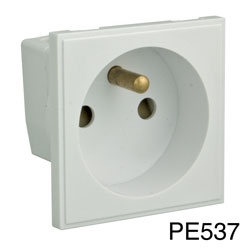 RPP EASYCLIP MODULE PE537 16A French/Belgian socket, full module, white