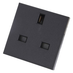 RPP EASYCLIP MODULE BKPE501 13A UK socket, full module, black