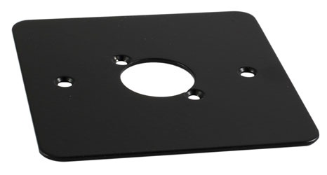 CANFORD F1B CONNECTOR PLATE 1-gang, 1 mounting hole, black