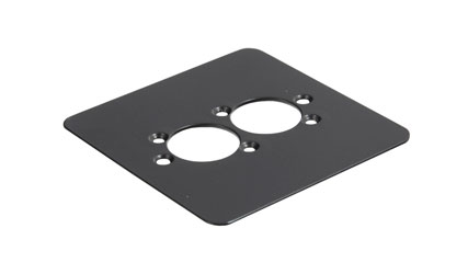 CANFORD F2B CONNECTOR PLATE 1-gang, 2 mounting holes, black