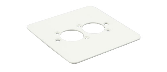 CANFORD F2W CONNECTOR PLATE 1-gang, 2 mounting holes, white