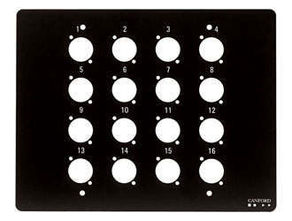 CANFORD FLUSH WALLBOX Top plate, 16 holes for type B