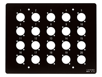 CANFORD FLUSH WALLBOX Top plate, 20 holes for type B