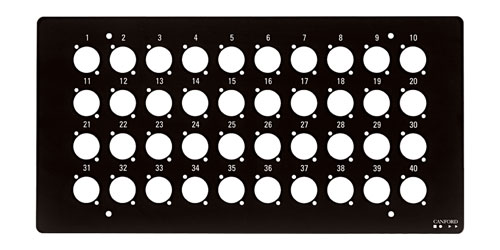 CANFORD FLUSH WALLBOX Top plate, 40 holes for type C