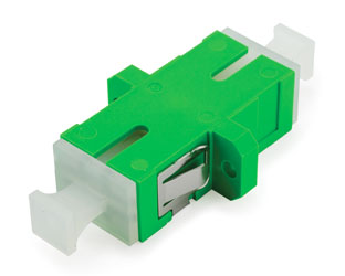 SENKO FIBRE OPTIC SC APC SM SIMPLEX FEEDTHROUGH COUPLER Green