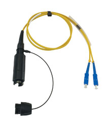 CANFORD FIBRECO HMA Junior cable connector, 2-channel, SM, with SC fibre terminated tails,2m