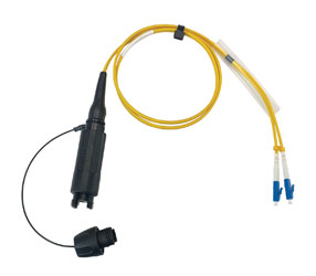 CANFORD FIBRECO HMA Junior cable connector, 2-channel, MM, with LC fibre terminated tails,2m