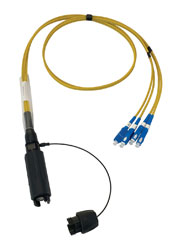 CANFORD FIBRECO HMA Junior cable connector, 4-channel, MM, with SC fibre terminated tails,2m