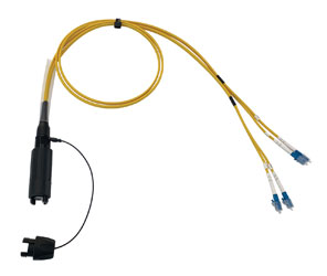 CANFORD FIBRECO HMA Junior cable connector, 4-channel, SM, with LC fibre terminated tails,1m