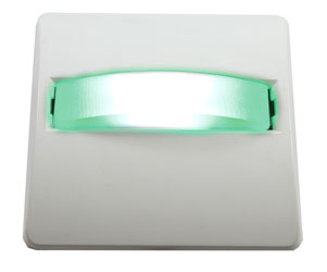 CANFORD LED SIGNAL LIGHT White plate, green LED