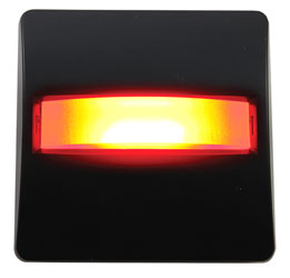 CANFORD LED SIGNAL LIGHT Black plate, red LED