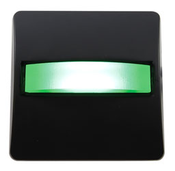 CANFORD LED SIGNAL LIGHT Black plate, green LED