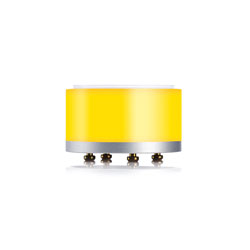 YELLOWTEC litt 50/22 YELLOW LED COLOUR SEGMENT 51mm diameter, 22mm height, silver/yellow