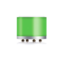 YELLOWTEC litt 50/35 GREEN LED COLOUR SEGMENT 51mm diameter, 35mm height, silver/green