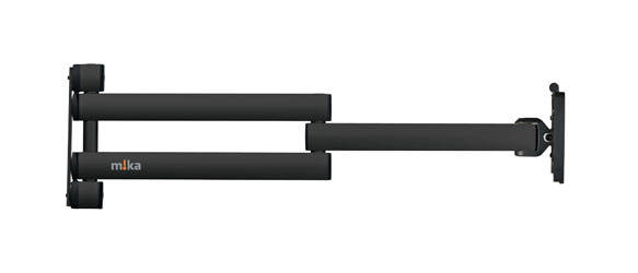 YELLOWTEC m!ka MONITOR ARM XL Folding, 700mm radius, supports 10kg, black