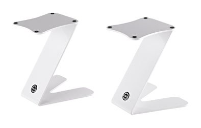 K&M 26773 MONITOR LOUDSPEAKER STAND Desktop, up to 3kg, 253mm, 150x180mm plate, white, pair