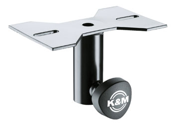 K&M 195/8 MOUNTING ADAPTER Slip-on, mounting plate, black