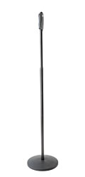 K&M 26250 MIC STAND Round steel base c/w cover, one-hand adjustment, 1055-1750mm, black