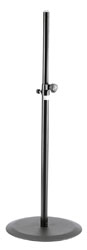 K&M 26735 LOUDSPEAKER STAND Floor, round base, up to 30kg, 1100-1810mm, black