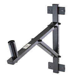 K&M 24110 LOUDSPEAKER MOUNT Wall, up to 50kg, 0-22 degree tilt, locking mount, black