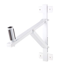 K&M 24110 LOUDSPEAKER MOUNT Wall, up to 50kg, 0-22 degree tilt, locking mount, white