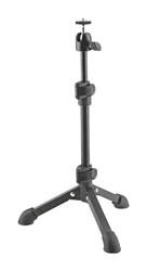 K&M 19782 CAMERA STAND Desktop, 360x90-degree adjustment, 280-488mm height, tripod base, black