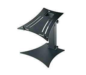 K&M 12190 LAPTOP STAND Desktop, freestanding, plate base, 264x304mm table, 324mm height, black