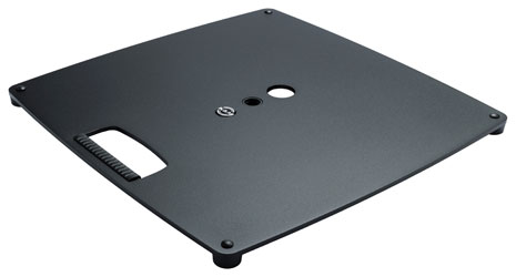 K&M 26712 BASE PLATE M Steel, 489x489x23mm, M20 thread, black