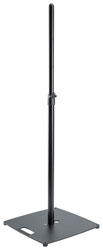 K&M 26732 LOUDSPEAKER STAND Floor, square base, up to 35kg, 1110-1810mm, locking screw, black