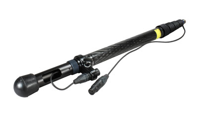 AMBIENT QXS 550-CCM BOOM POLE Carbon fibre, 5-section, 50-195cm, coiled cable, 3-pin XLR, mono