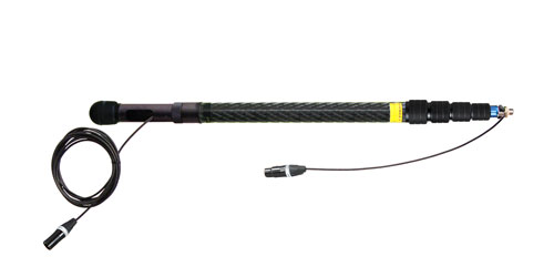 AMBIENT QXS 550-SCS BOOM POLE Carbon fibre, 5-section, 50-195cm, straight cable, 5-pin XLR, stereo