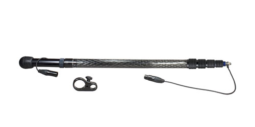 AMBIENT QXS 565-CCM BOOM POLE Carbon fibre, 5-section, 65-260cm, coiled cable, 3-pin XLR, mono