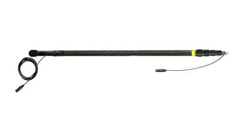 AMBIENT QXS 5100-SCM BOOM POLE Carbon fibre, 5-section, 100-420cm, straight cable, 3-pin XLR, mono