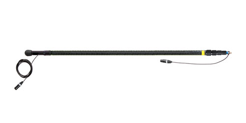 AMBIENT QXS 5130-SCS BOOM POLE Carbon fibre, 5-section, 130-540cm, straight cable, 5-pin XLR, stereo