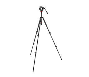 MANFROTTO MVK500190XV VIDEO TRIPOD With 190X tripod, 500 fluid video head